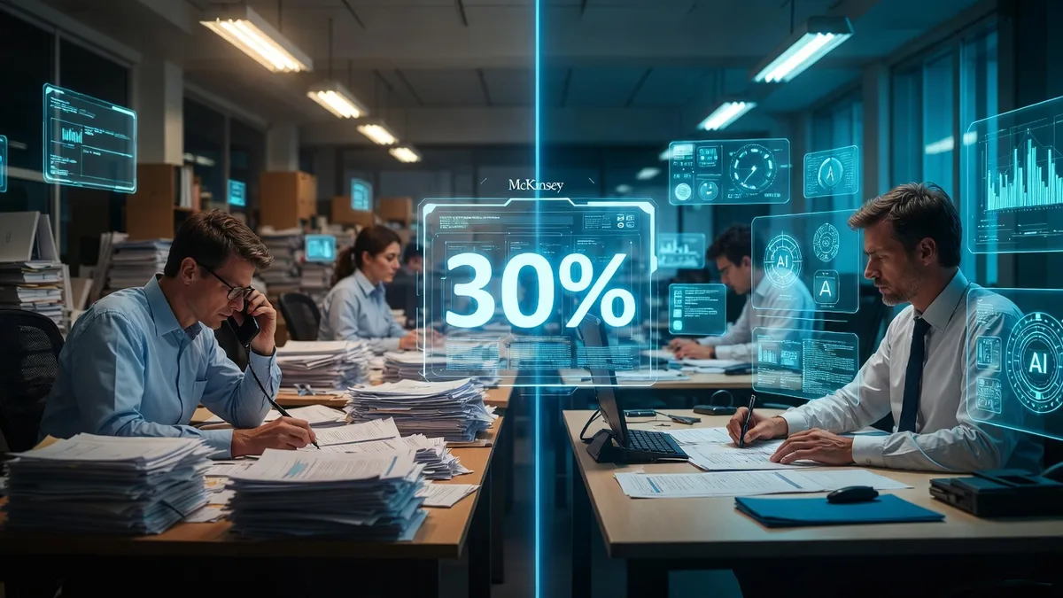 McKinsey research showing AI could automate 30 percent of work tasks