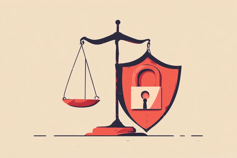 Illustration of a balance scale weighing a US state lawsuit against ChatGPT's maker