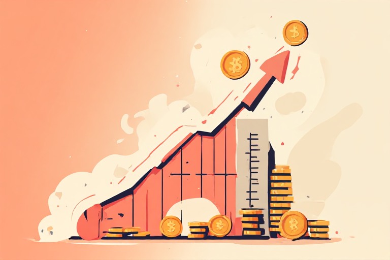 Flat editorial vector illustration of a meter or invoice climbing sharply with coins, representing runaway AI token costs