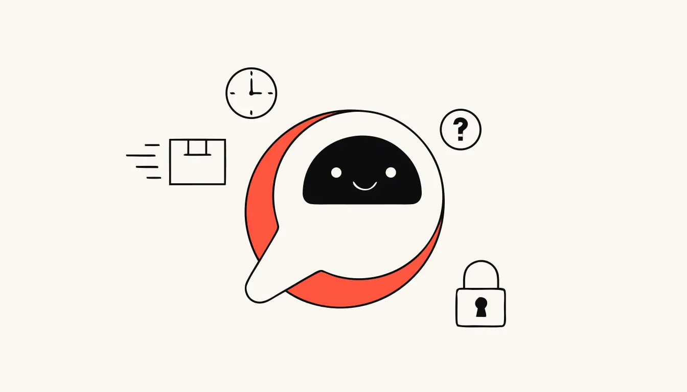 An AI chatbot answering routine questions like order tracking and opening hours after hours