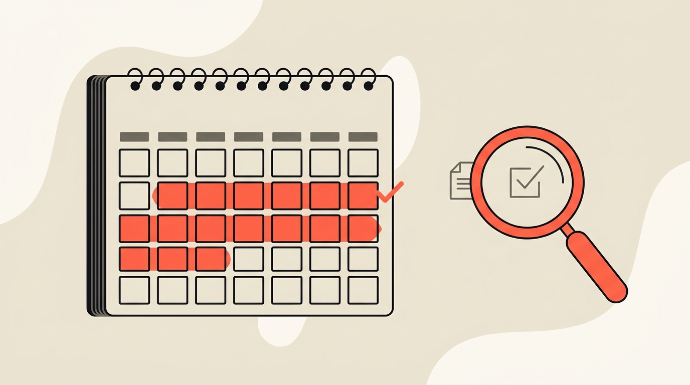 A calendar marked ninety days with a single task under test, representing a short AI pilot